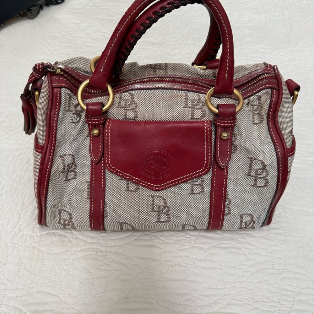 Dooney & Bourke Red and Cream Satchel